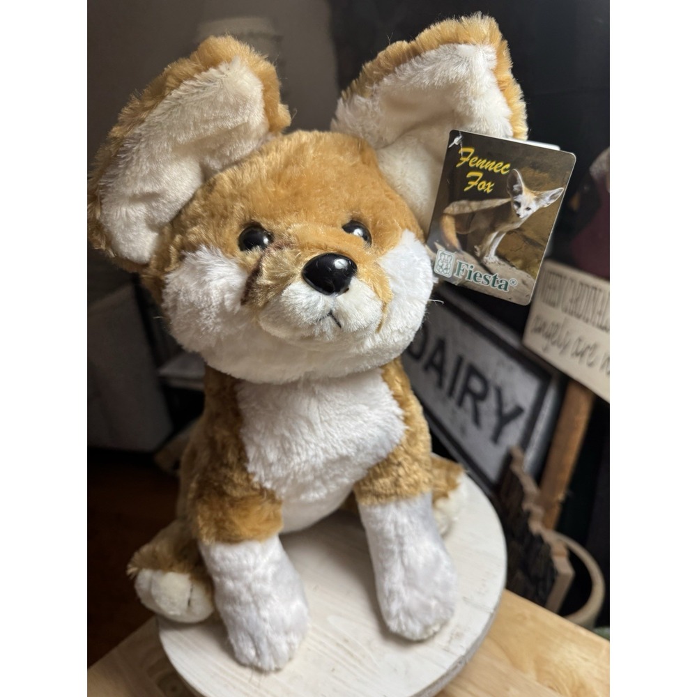 Fiesta Fennec Fox Plush Realistic Animals Sitting Collectible Wildlife 16" NWT